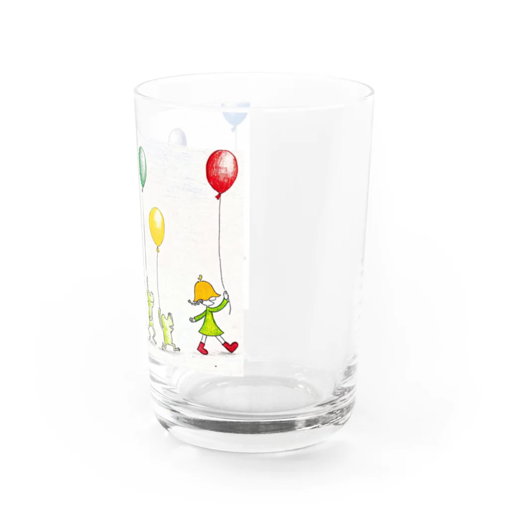 かえるのうた子のかえると風船 Water Glass :right