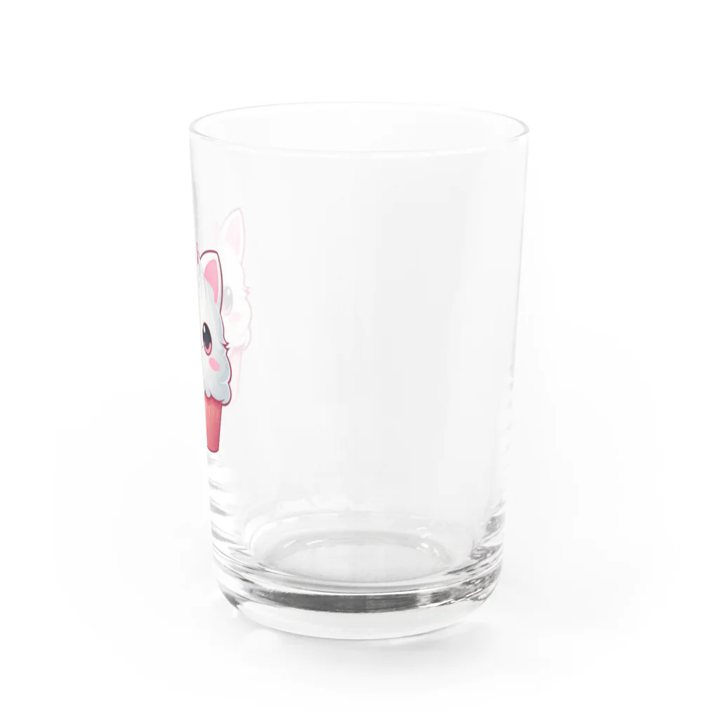 Vasetti_pressのカップケーキの猫ちゃん Water Glass :right