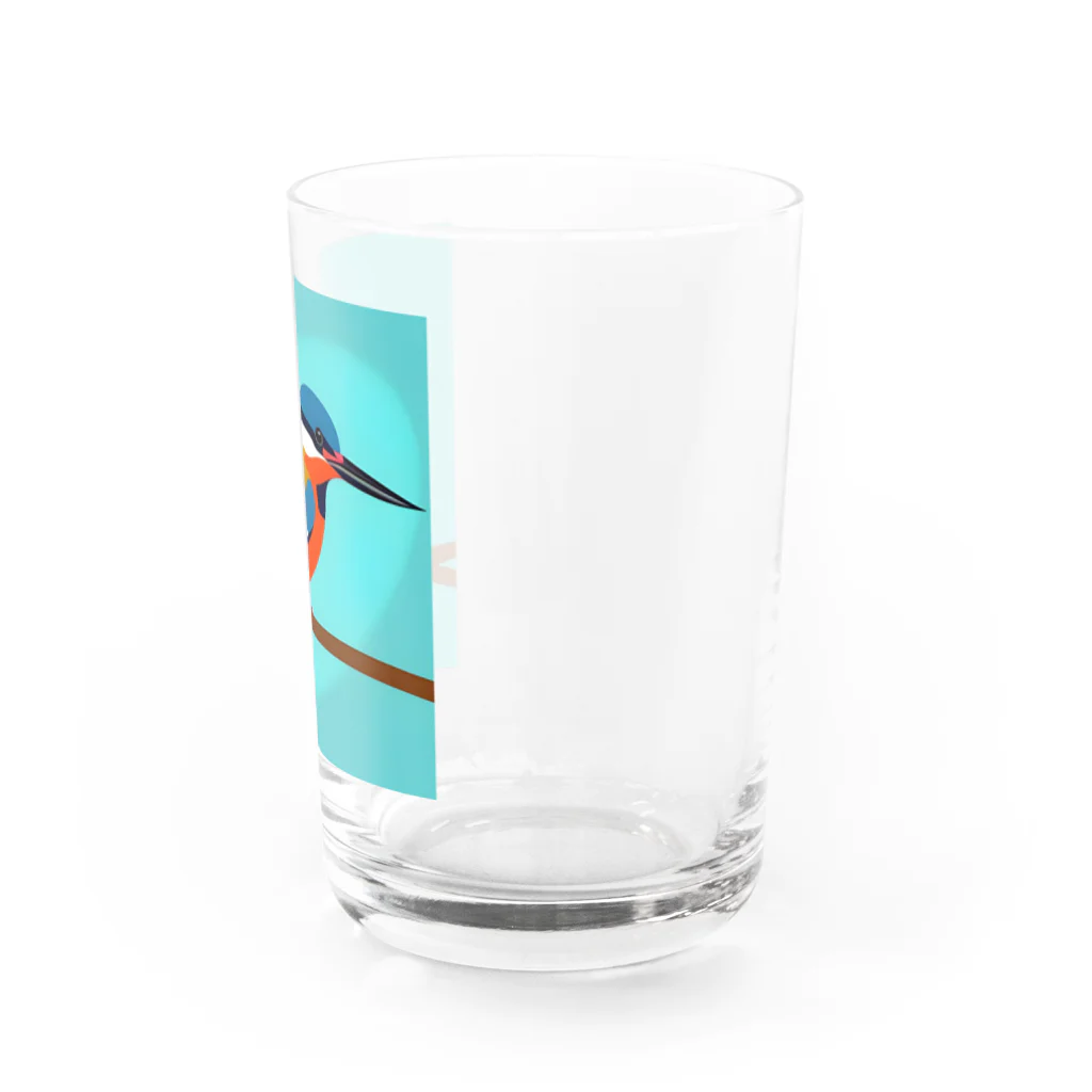 SHININGのカワセミのイラストグッズ Water Glass :right