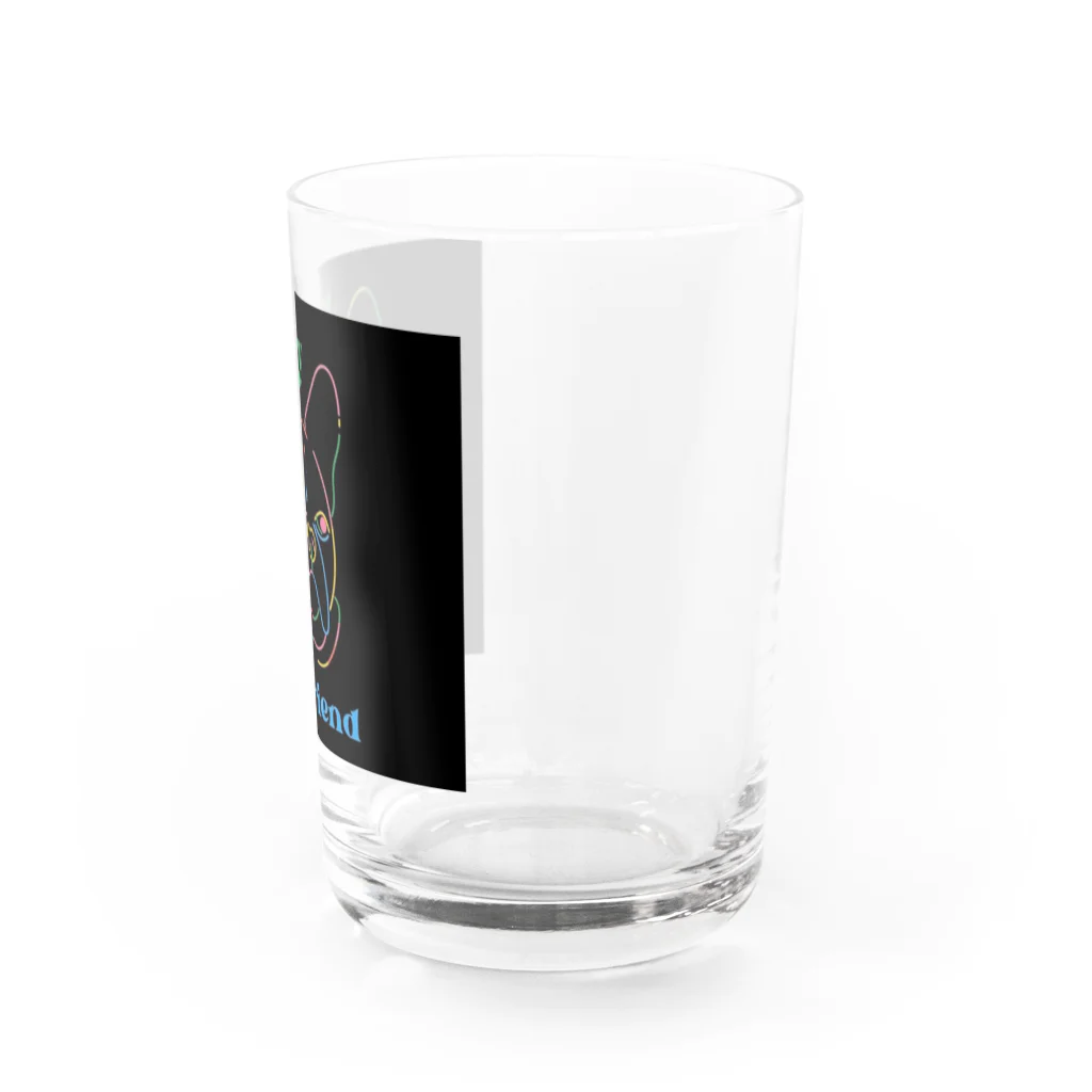 ラッキーマインあべむつきの#犬グッズ  Water Glass :right