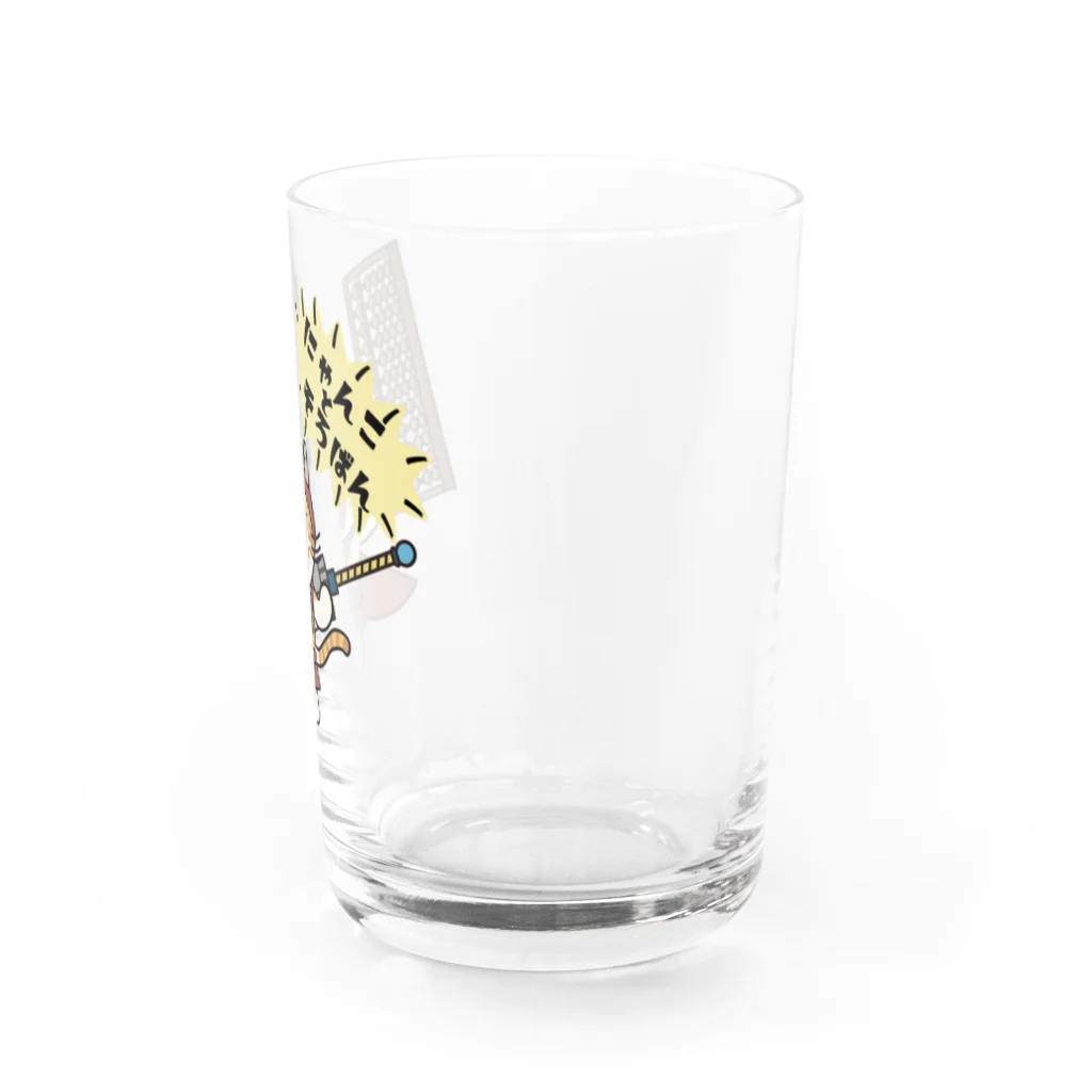 楽猫楽描しげ屋のにゃんことそろばん Water Glass :right