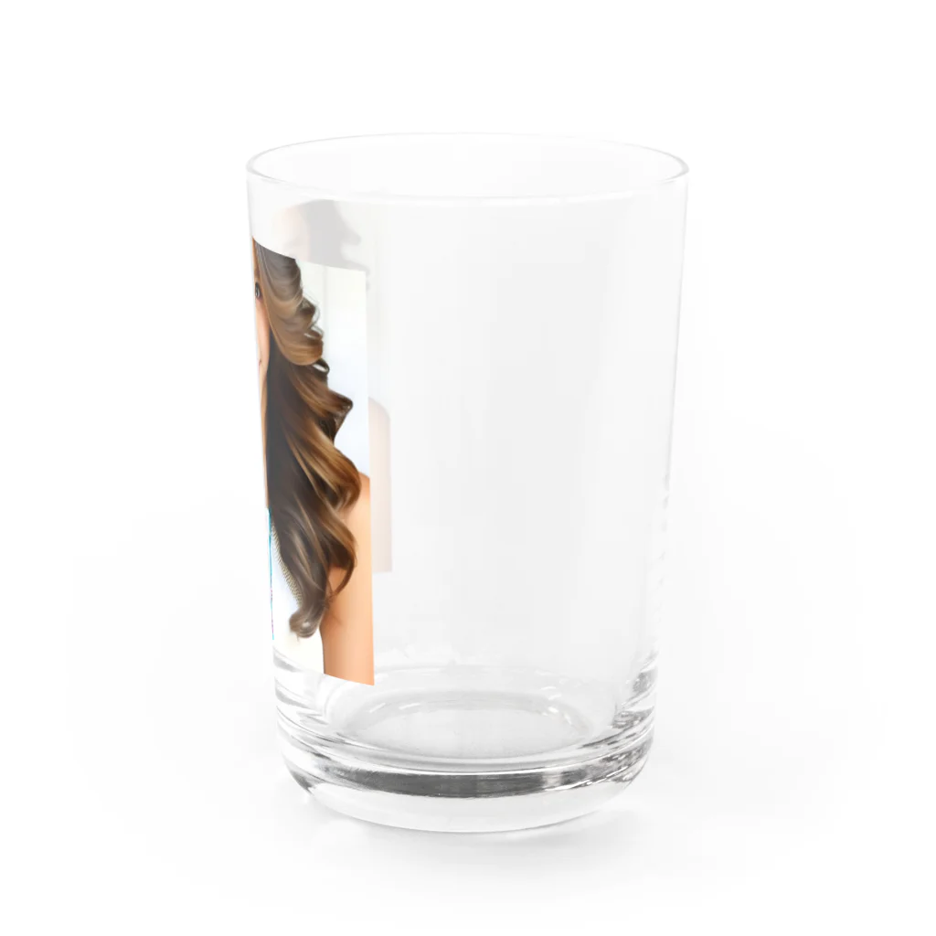 みやこのオリジナルショップの褐色肌のAI美少女のオリジナルグッズ Water Glass :right