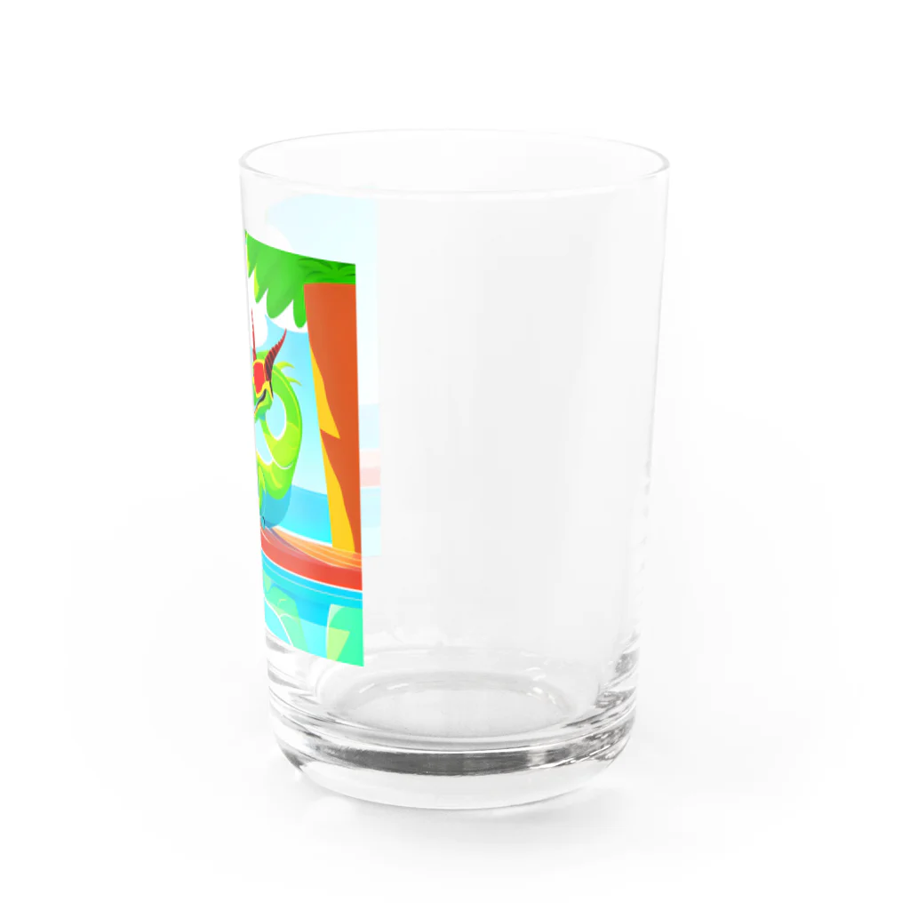 ryu1220の休暇中のドラゴン Water Glass :right