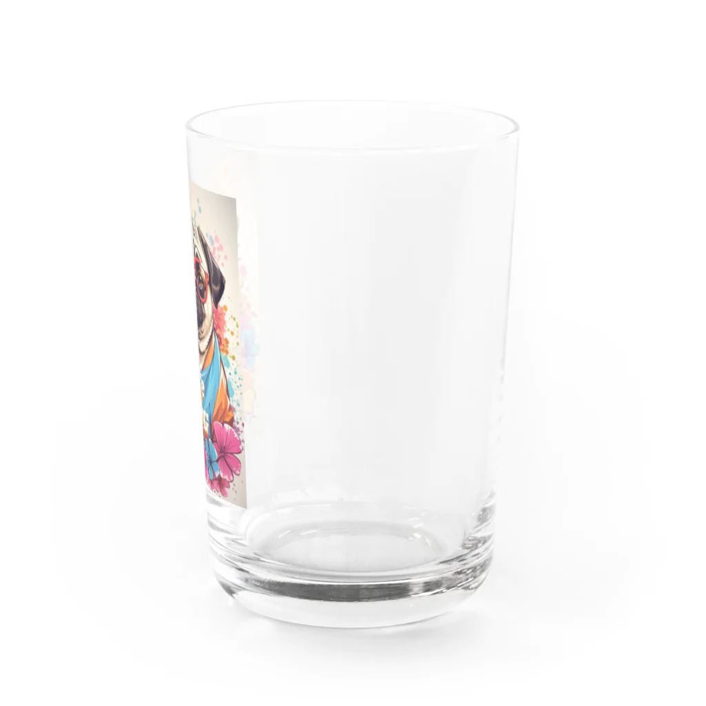 LEONのWe♥PUG　色彩（パグ大好き！） Water Glass :right