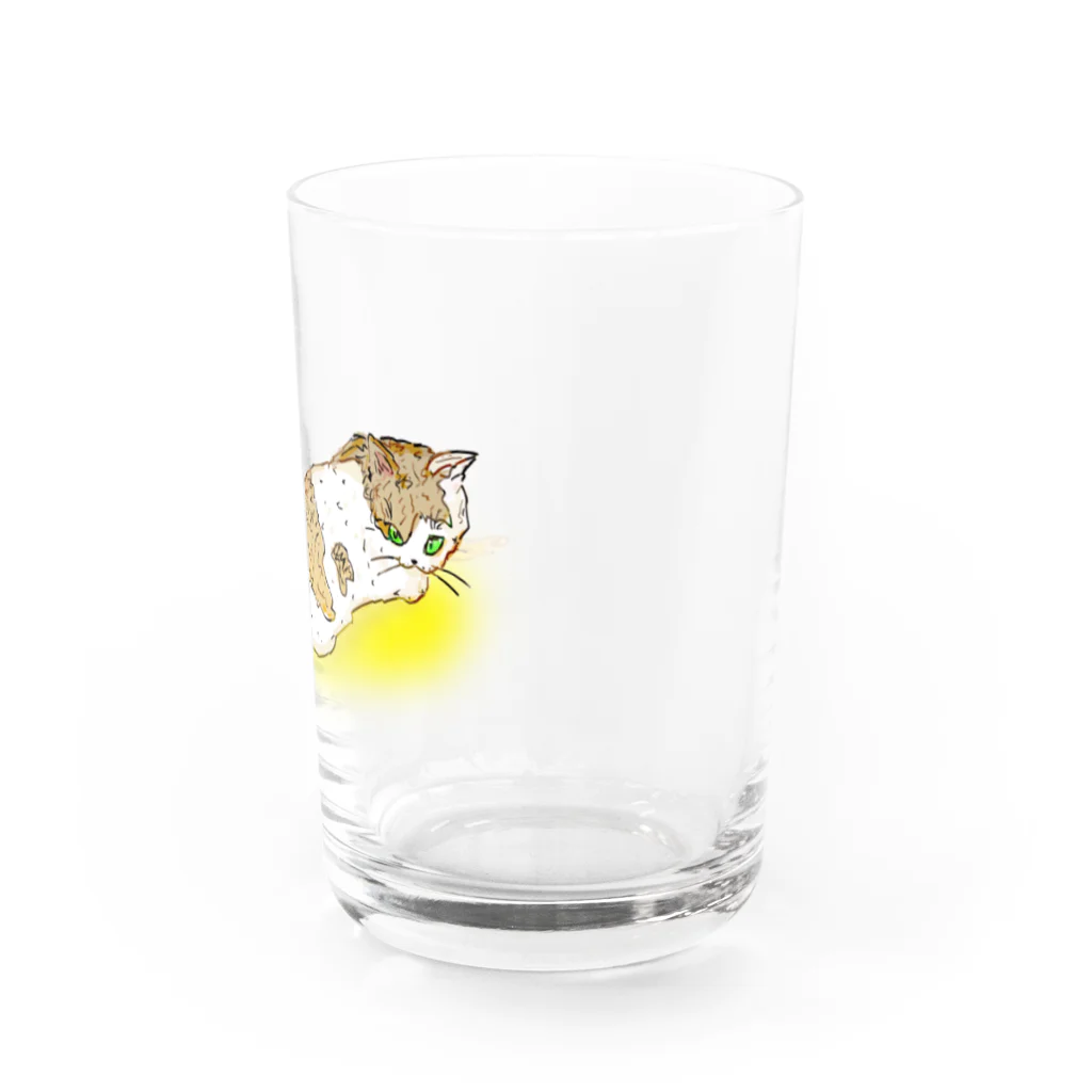 もちけらの長し目ねこちゃん。 Water Glass :right