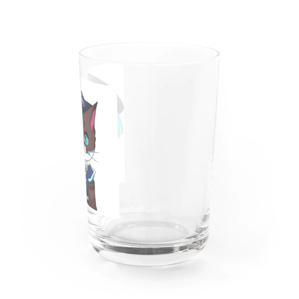 可愛い猫ちゃんの海賊うみ猫ちゃん Water Glass :right