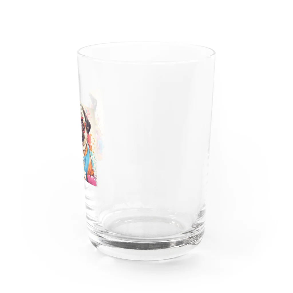 LEONのWe♥PUG　色彩（パグ大好き！） Water Glass :right