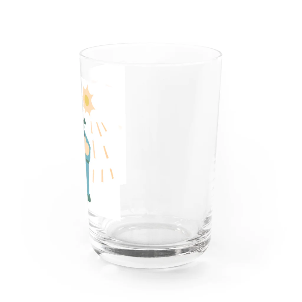 チャッピーの日光を浴びる Water Glass :right