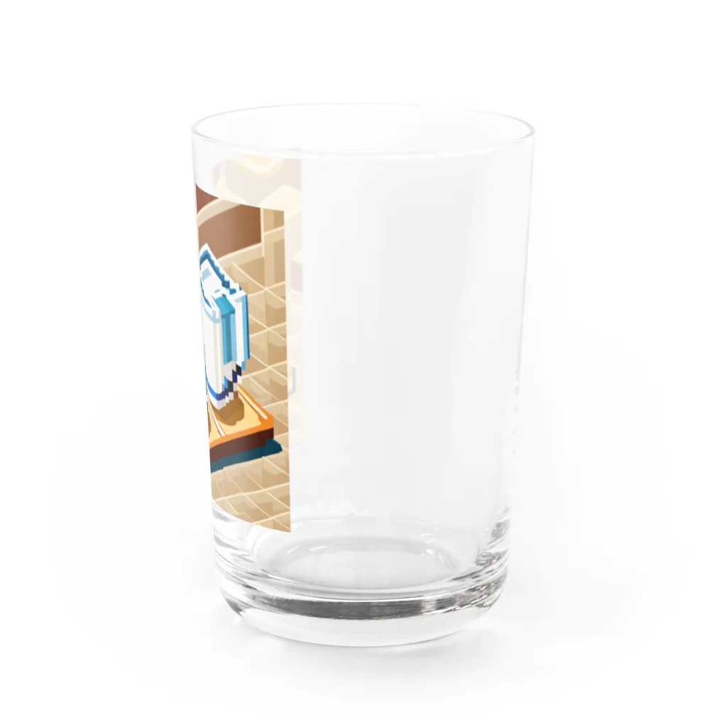 cunissaのドット絵コーヒーと電気ポット Water Glass :right