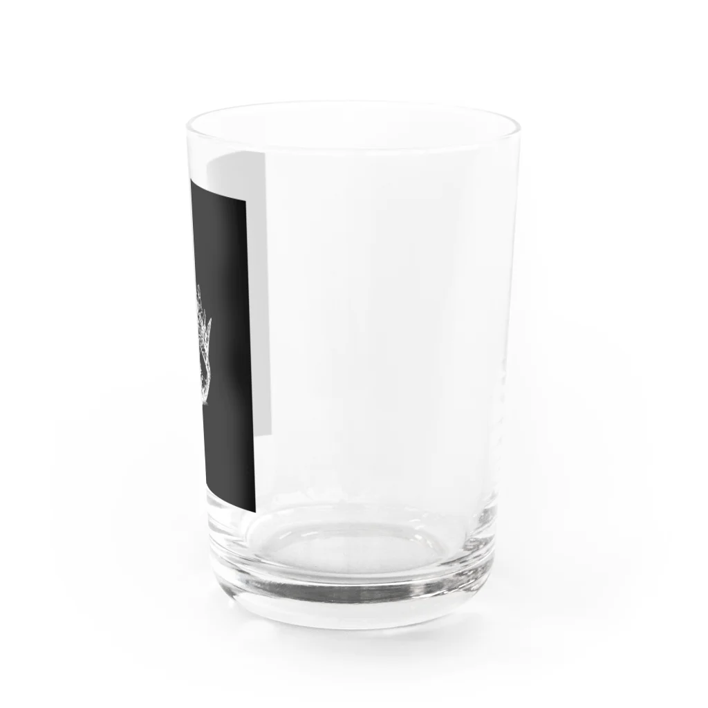 COOL&SIMPLEのBlack White Illustrated Skull King  Water Glass :right