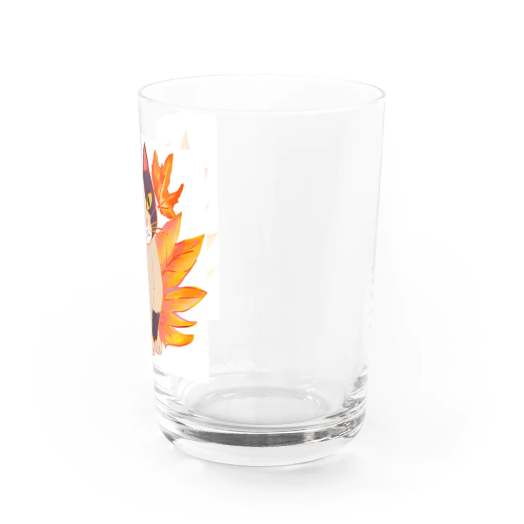 MYST_RIVENの紅葉と三毛猫 Water Glass :right