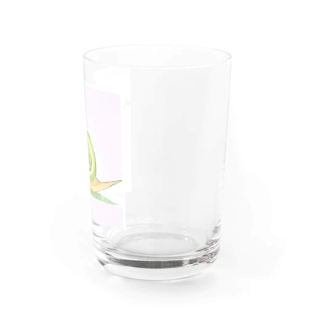 カタツムリに癒しを求めて❗のカタツムリのお母さん Water Glass :right