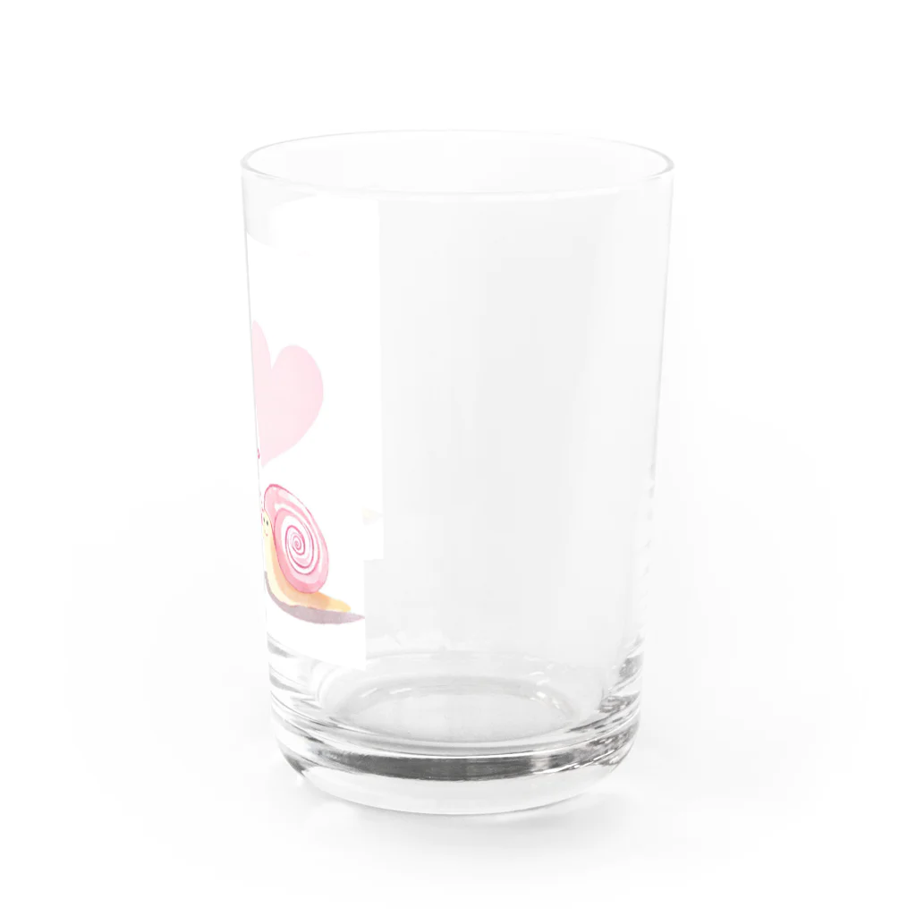 カタツムリに癒しを求めて❗の幸せなカタツムリ Water Glass :right