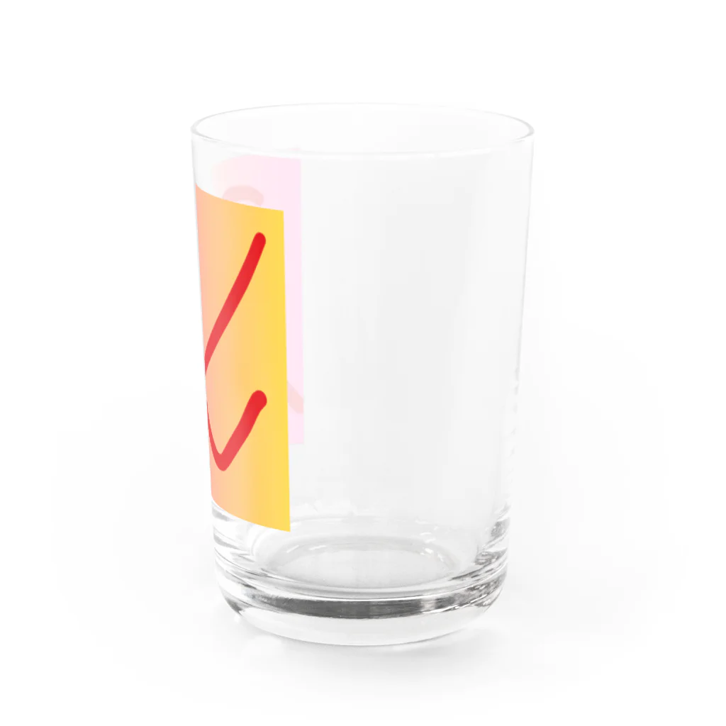 Maruchannのイニシャルk Water Glass :right