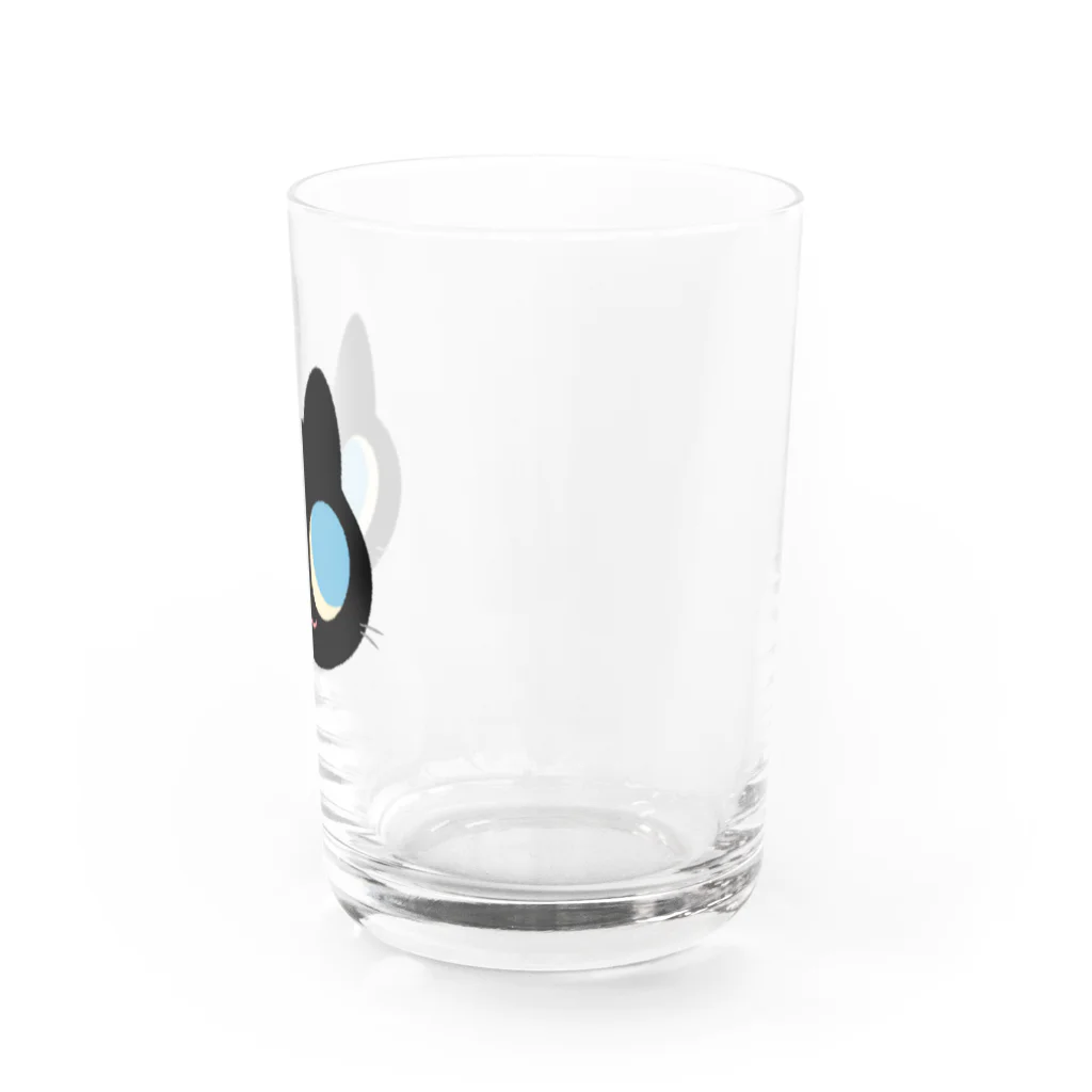 HAPPY.HAPPY.CRAZYのくろねこ Water Glass :right