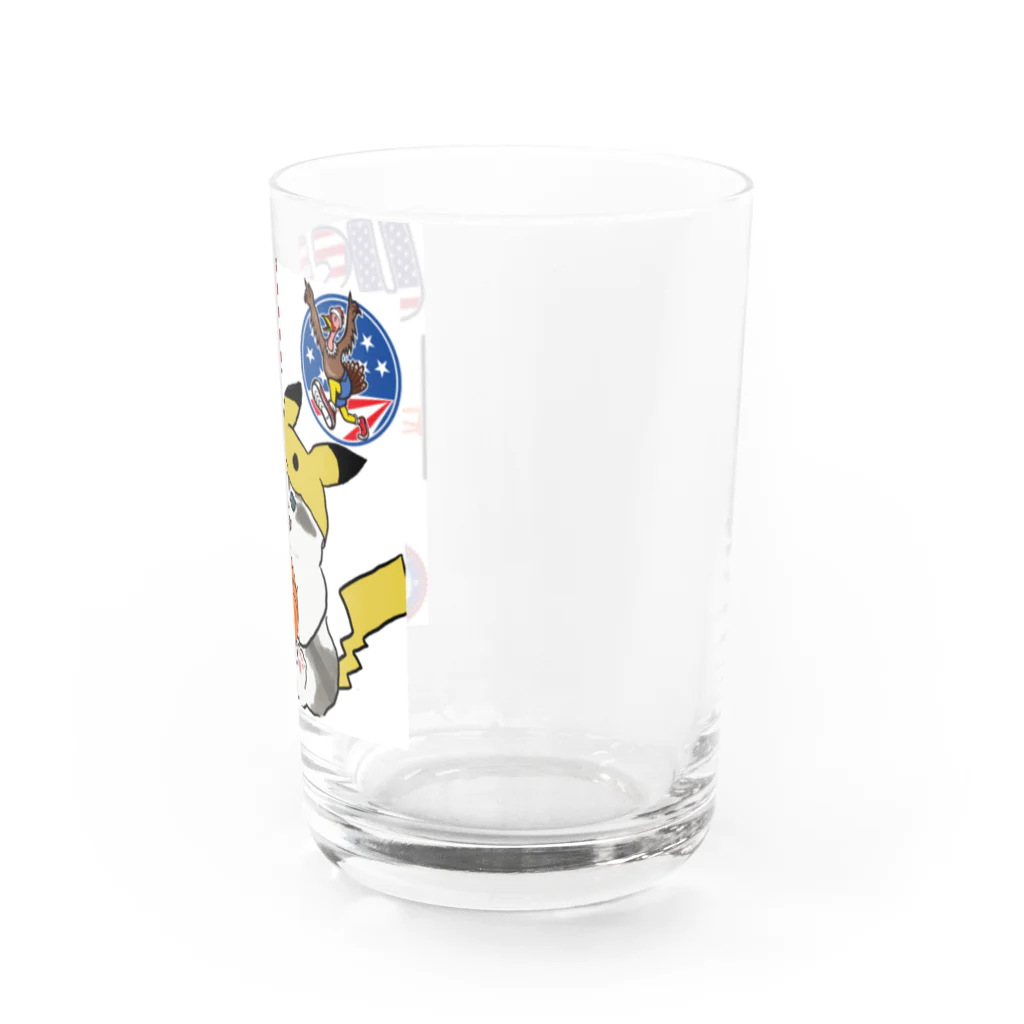 キイロチャンのバスケットボール選手の猫 Water Glass :right