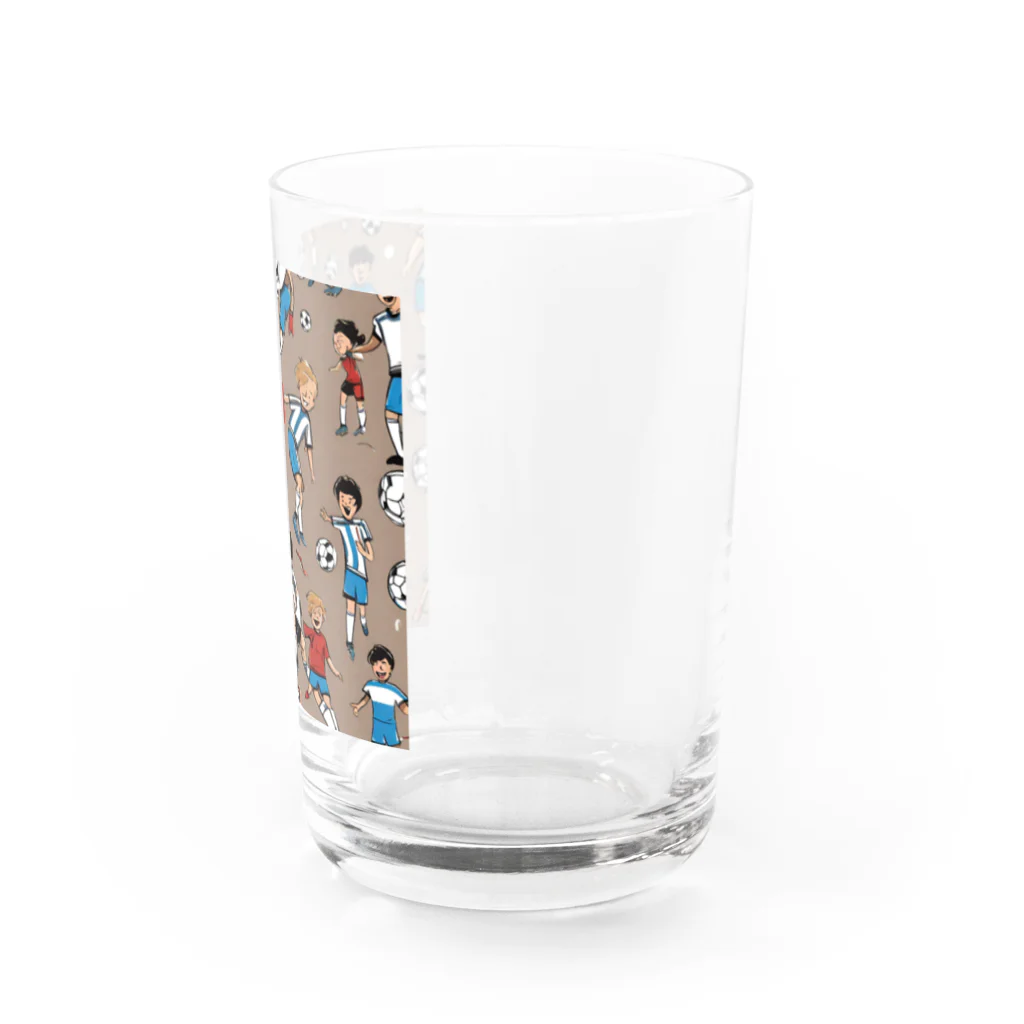 子供と嫁と時々わたしのサッカー小僧 Water Glass :right