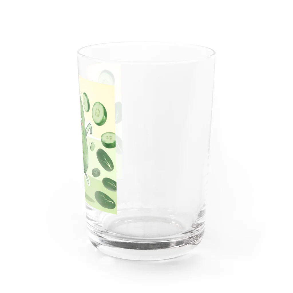 takanori5のアングリーダンシングキューカンバー Water Glass :right