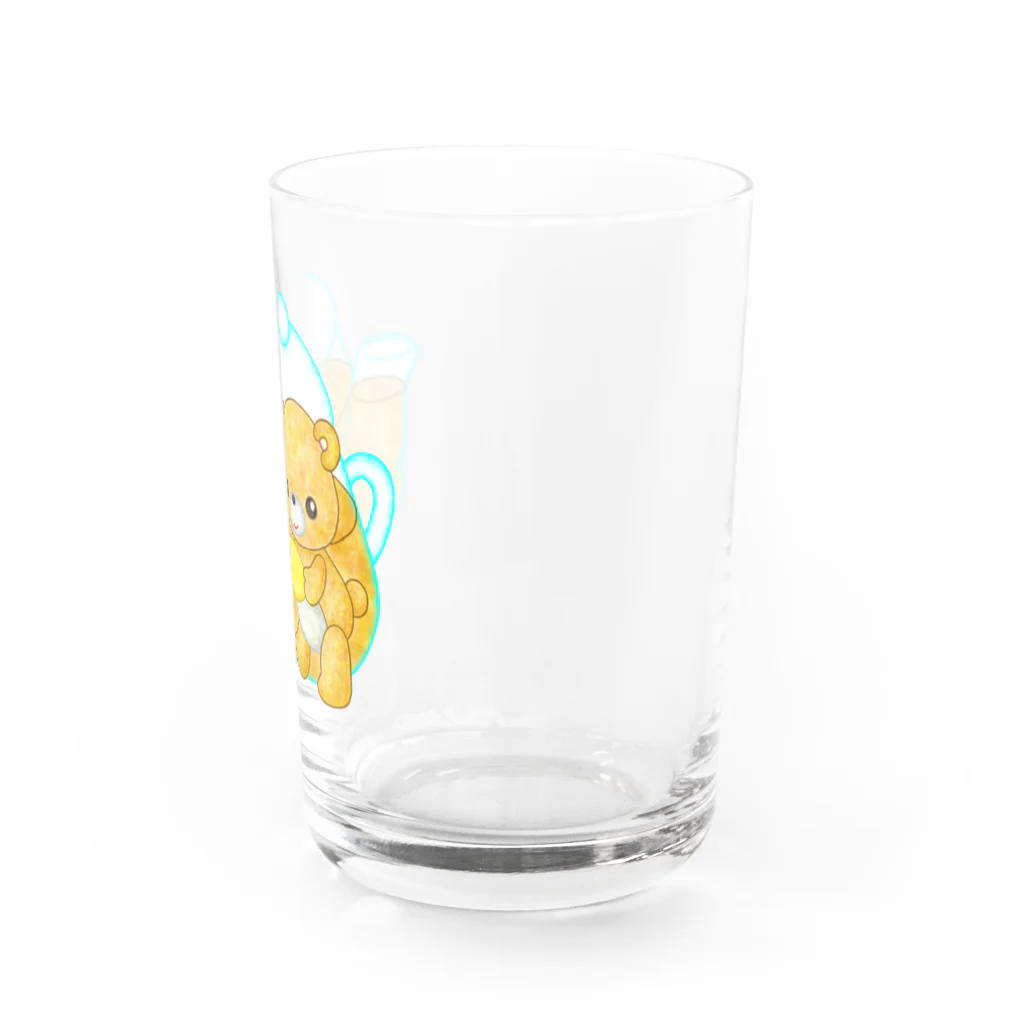 satoayaのアニマルカフェのドリンクマ　レモンティー Water Glass :right