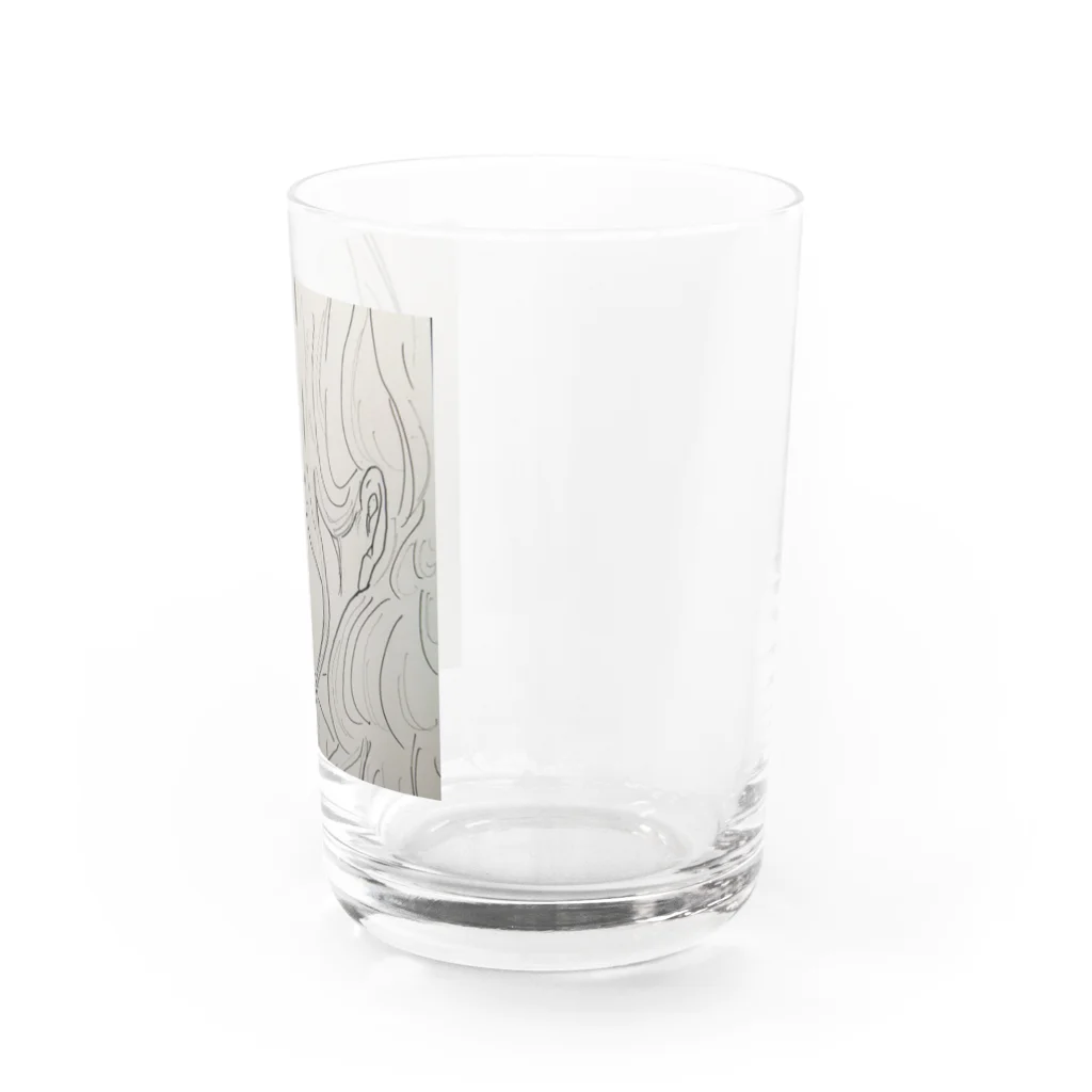 MARIEMONの女の子(横顔) Water Glass :right