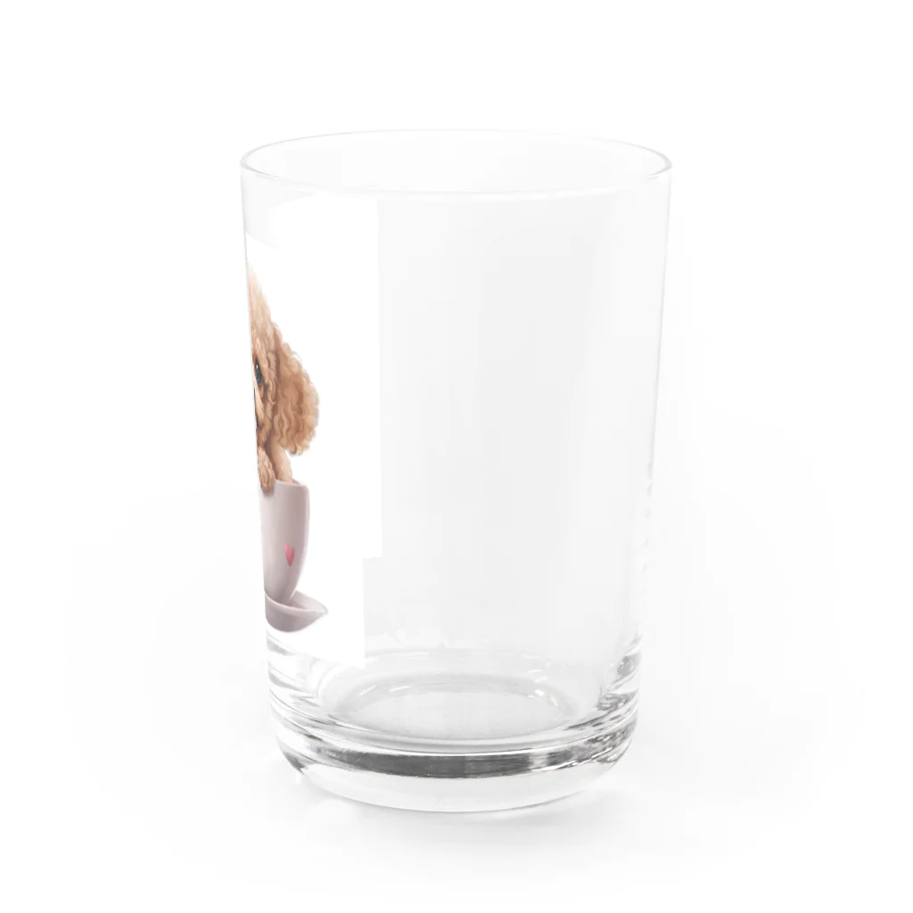 Tiny Cute Crittersのちっちゃいプードル Water Glass :right