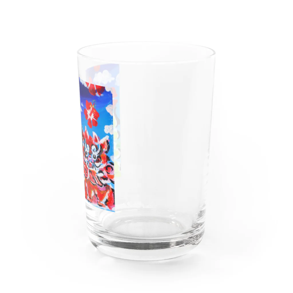 カラフルニコニコショップのスマイルシーサー Water Glass :right