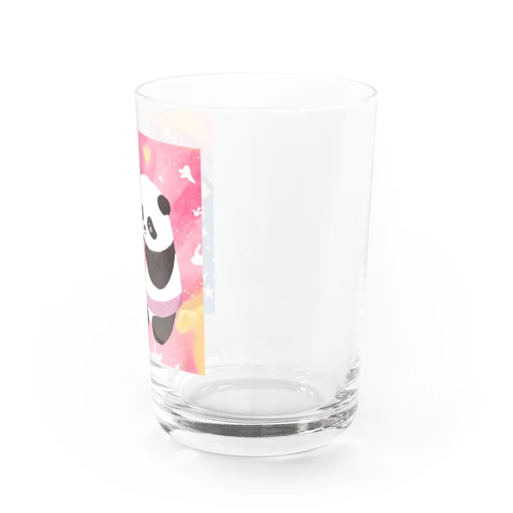 人生を笑いに変えるアートのきゅんきゅんパンダ Water Glass :right