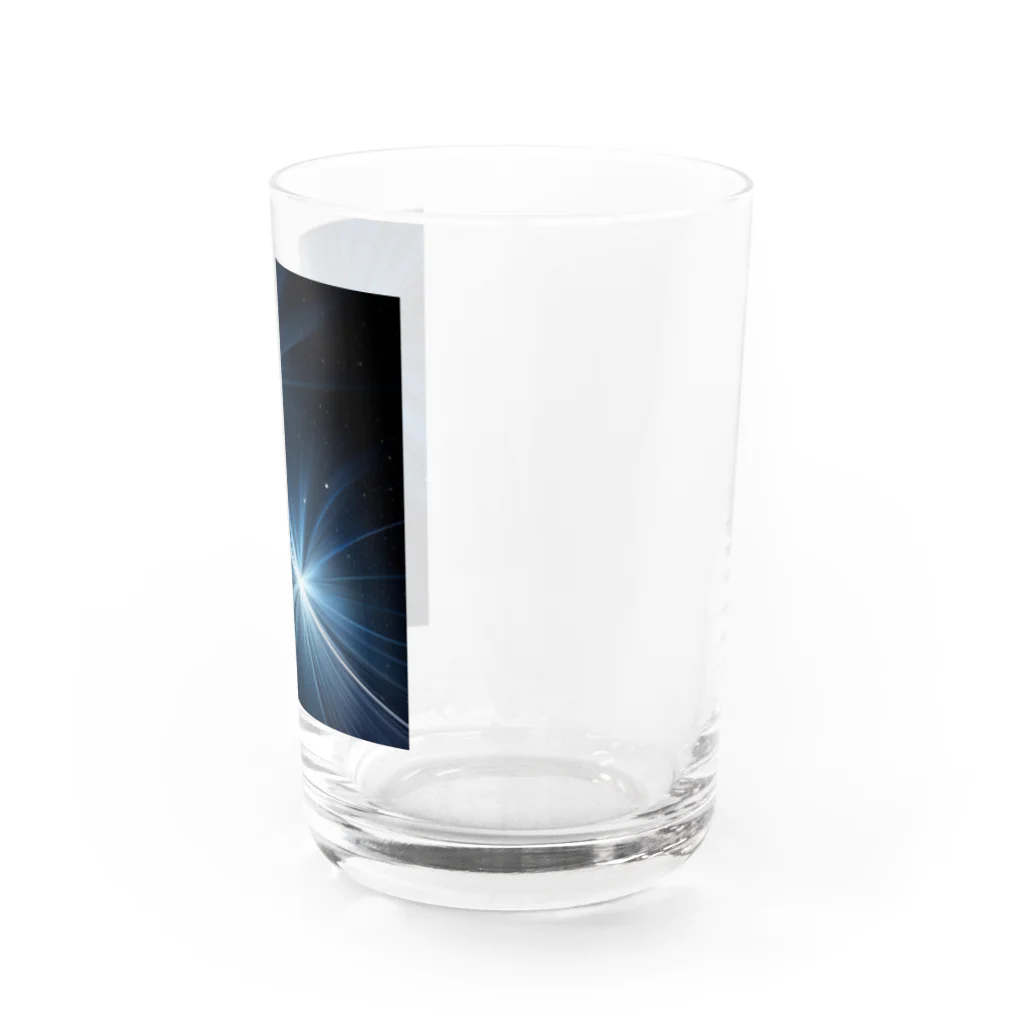 itacyoko(AIイラスト屋)の宇宙に輝く青い光 Water Glass :right
