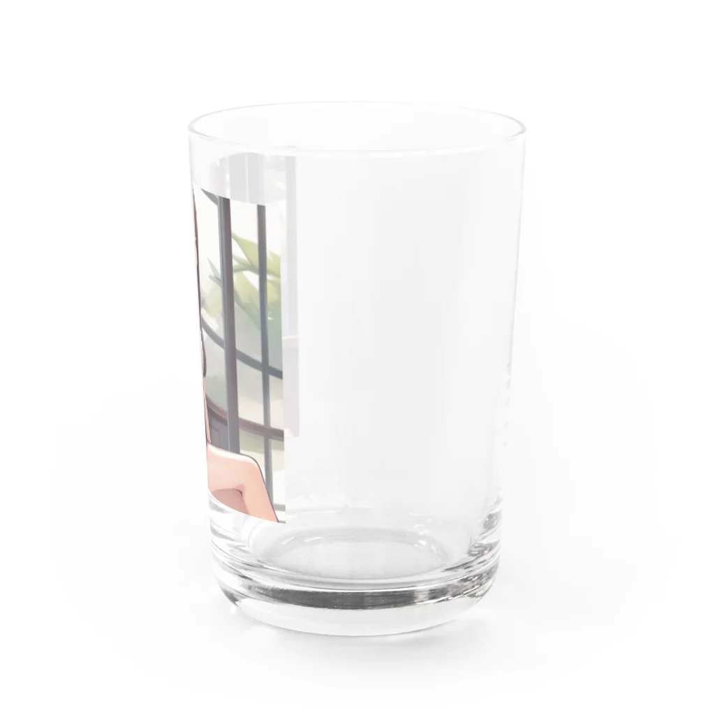 ワンダーワールド・ワンストップのロングヘアのかわいい女性のグッズ Water Glass :right