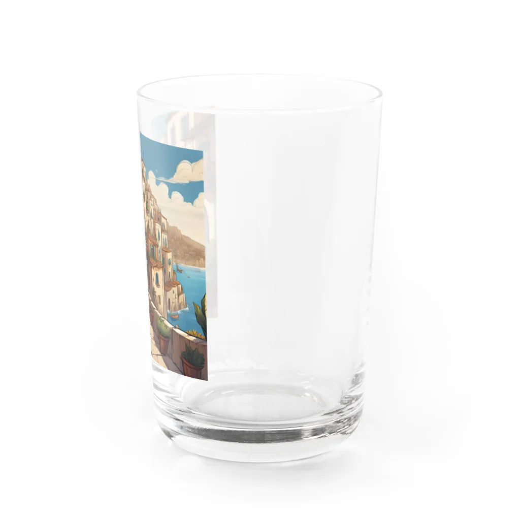 nene-sukeの地中海の町並み Water Glass :right