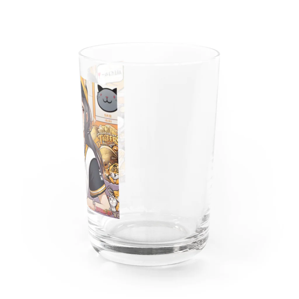 HARERUYA59の阪神タイガース　優勝　マスコット　トラ娘 Water Glass :right