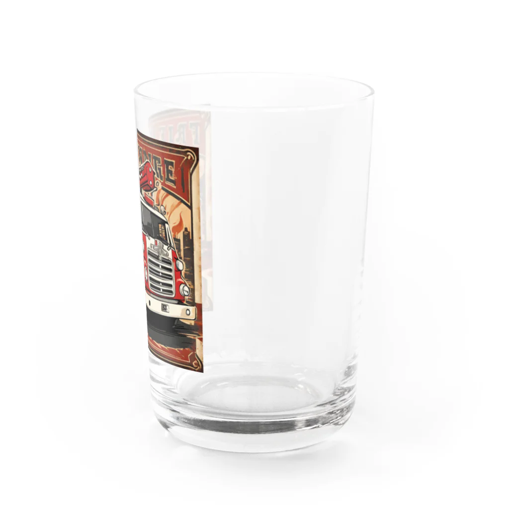 ビッグスマイルライフの消防車　cool Water Glass :right