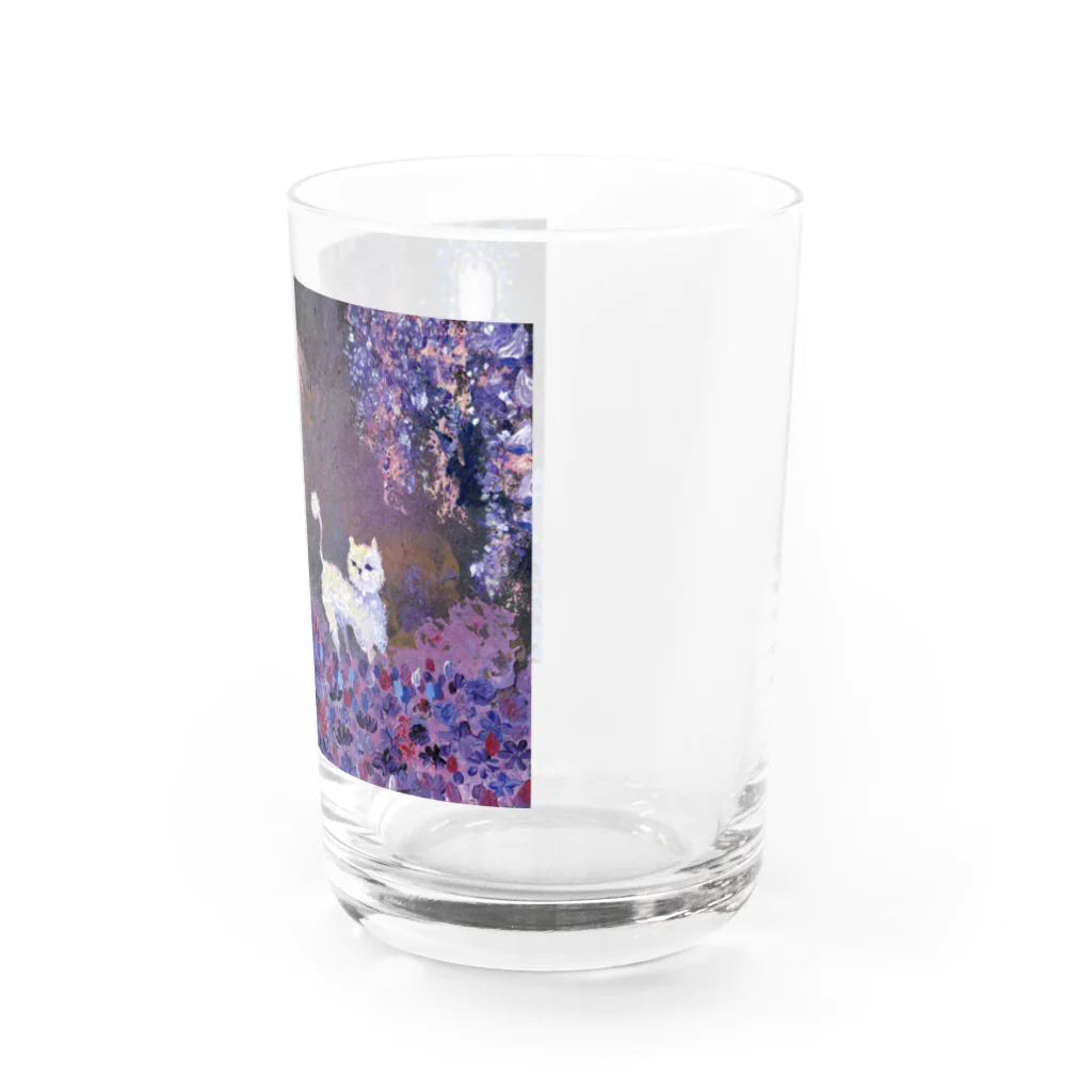 白南風諷こ ◇◇◇ みちのくの田園絵師の夢中猫　The Cat I met in my dream Water Glass :right