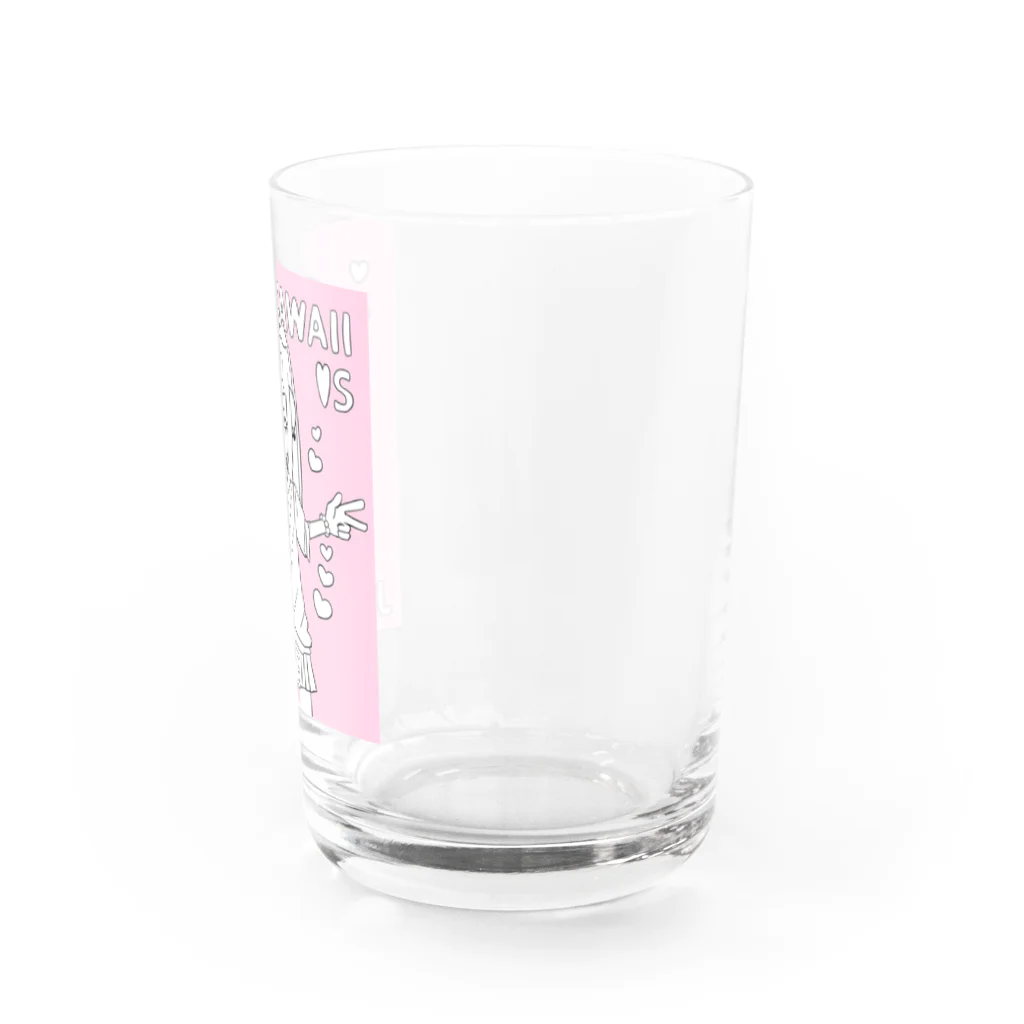 ライカのお店屋さんのKAWAII女の子（桃色） Water Glass :right