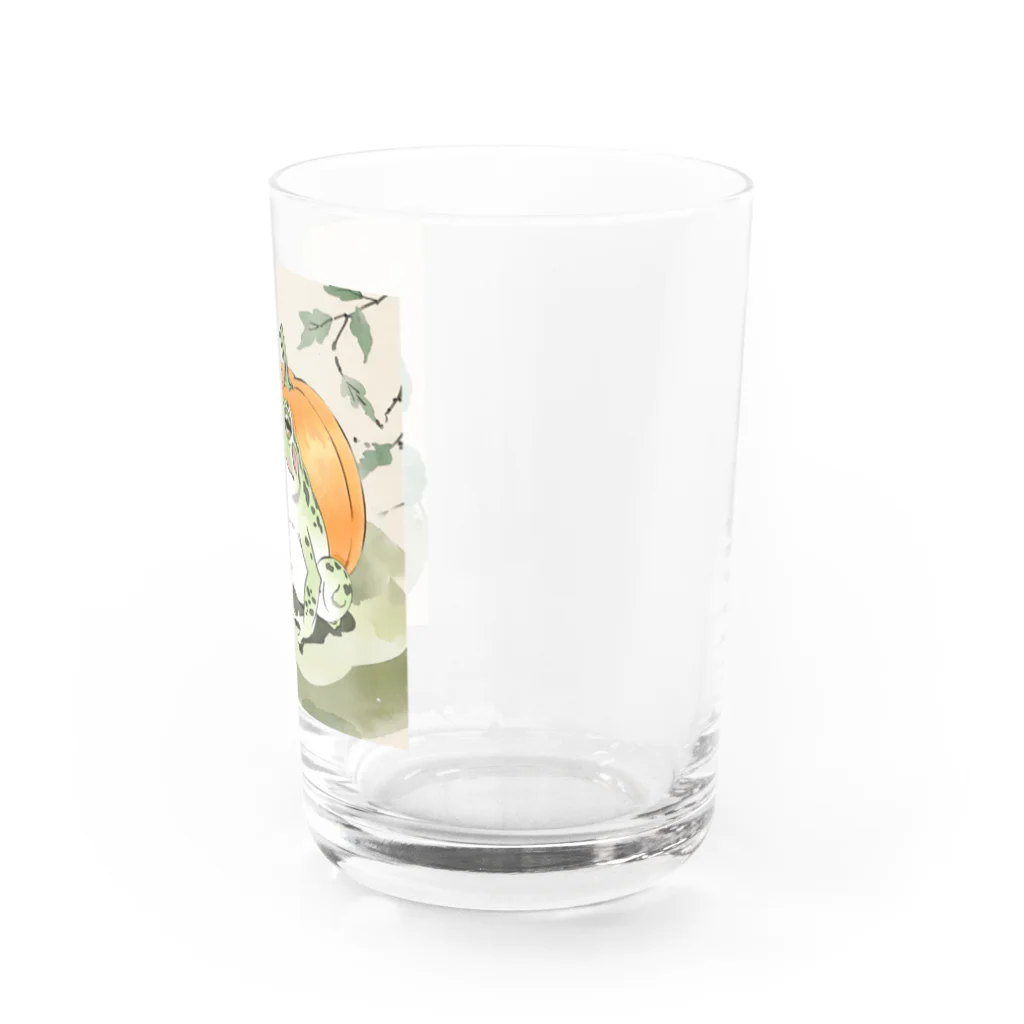 aoking_の和カエルかぼちゃ2 Water Glass :right