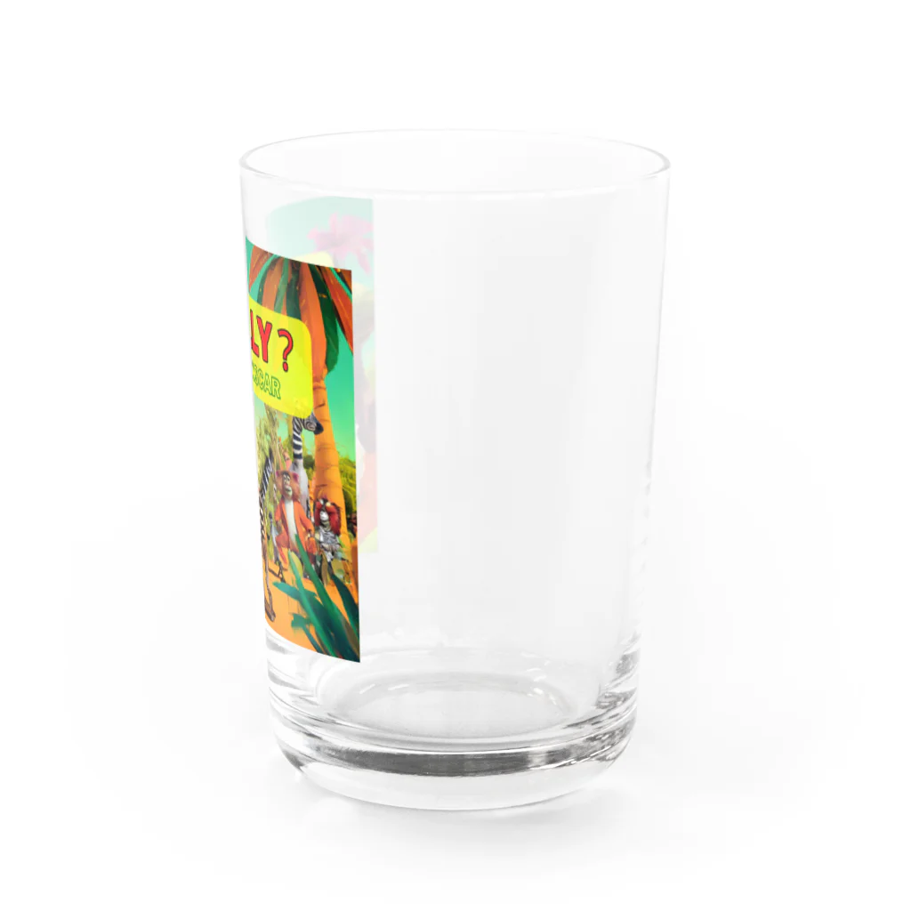 ケマオの店「ZF」の🌍 「マジですか？マダガスカル」シュールグッズ① 🦁 Water Glass :right