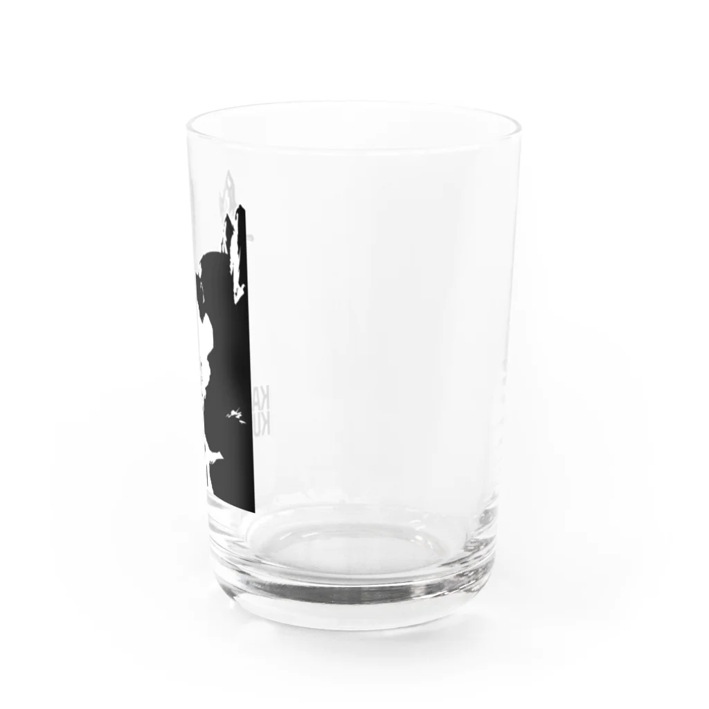 黒柴まろと茶柴たろのかわいい黒柴：おはなにとまる Water Glass :right