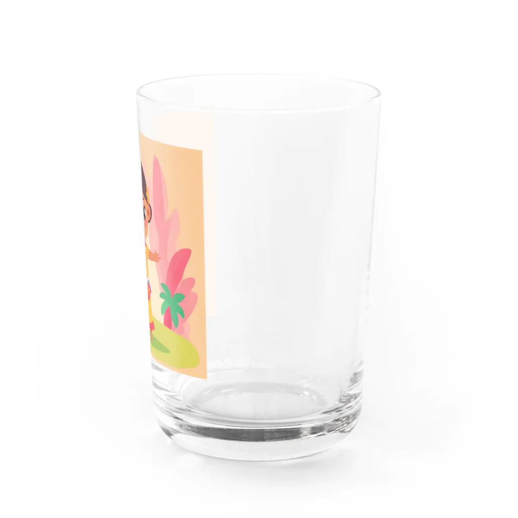 オハナショップのフラダンサーナナちゃん Water Glass :right