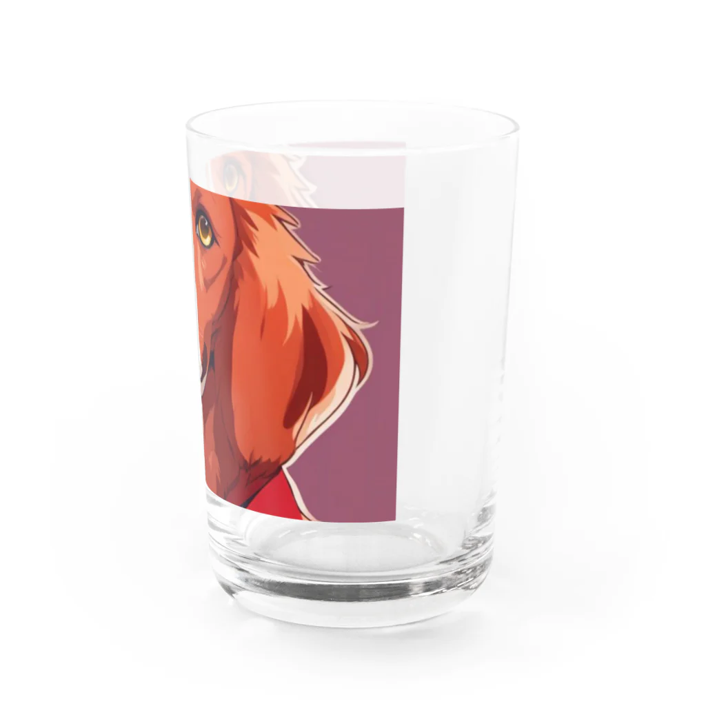 ワンワンハウスの華麗なる赤毛のアイリッシュセッター Water Glass :right