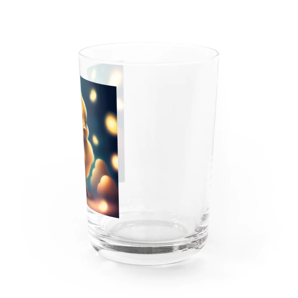 安田ワールドのひよこのイラストグッズ Water Glass :right