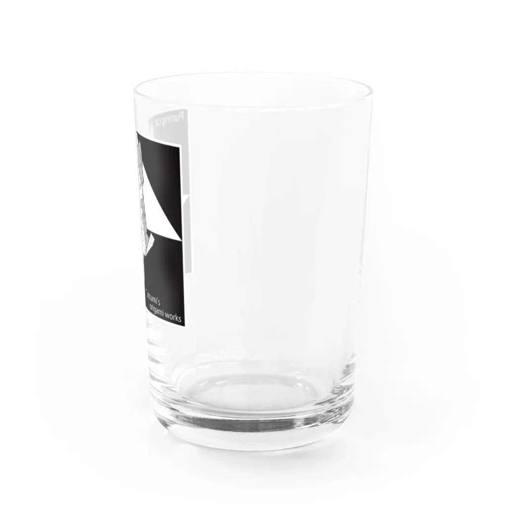 Tatsumi’s origami worksのOrigami Purring cat Water Glass :right