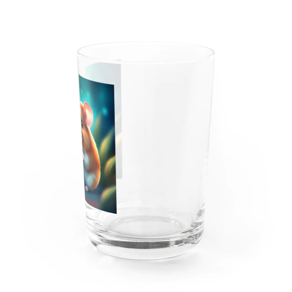 安田ワールドのハムスターのイラストグッズ Water Glass :right