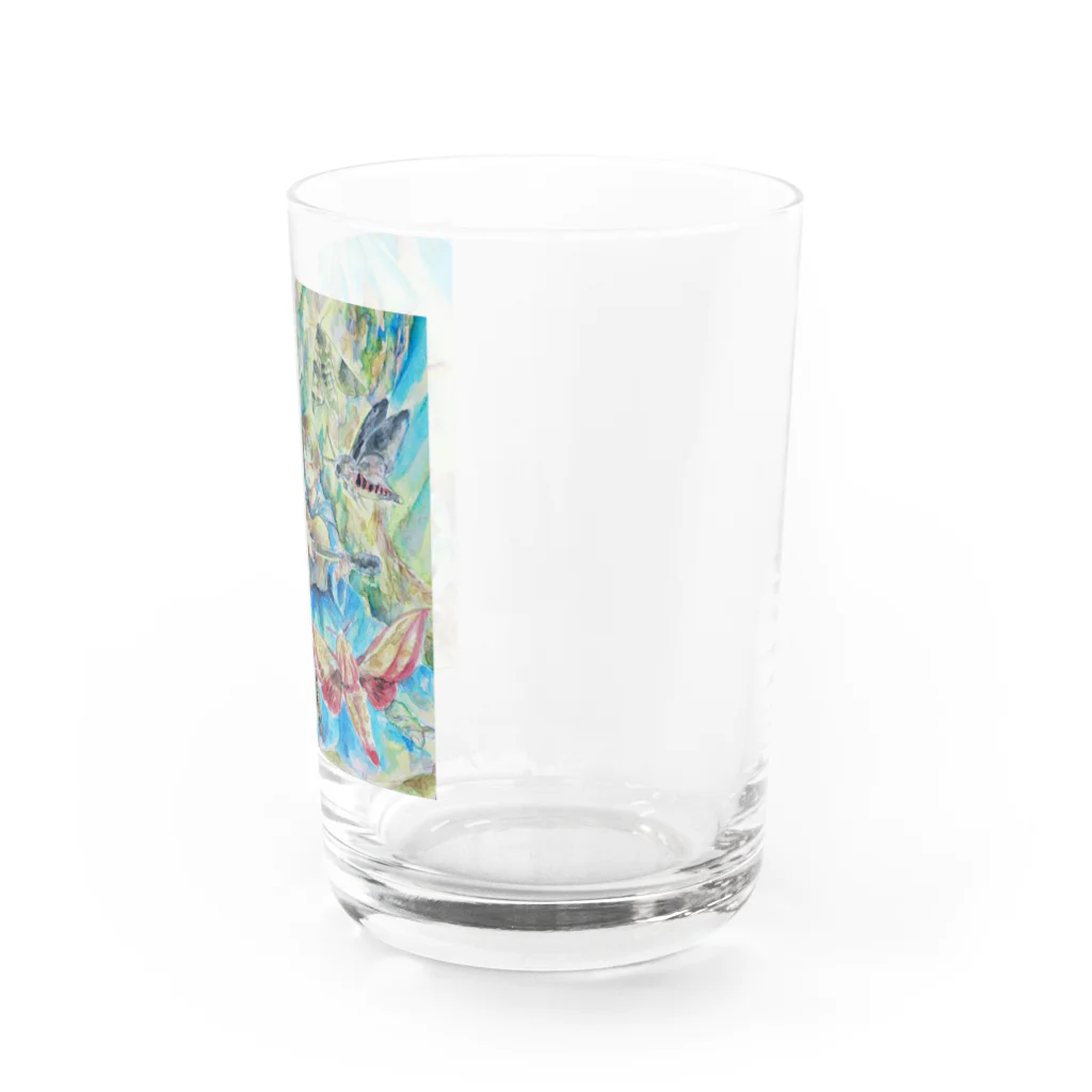 石原有輝香 official SUZURIのスズメガの森 designed by クスノキ陽菜 Water Glass :right