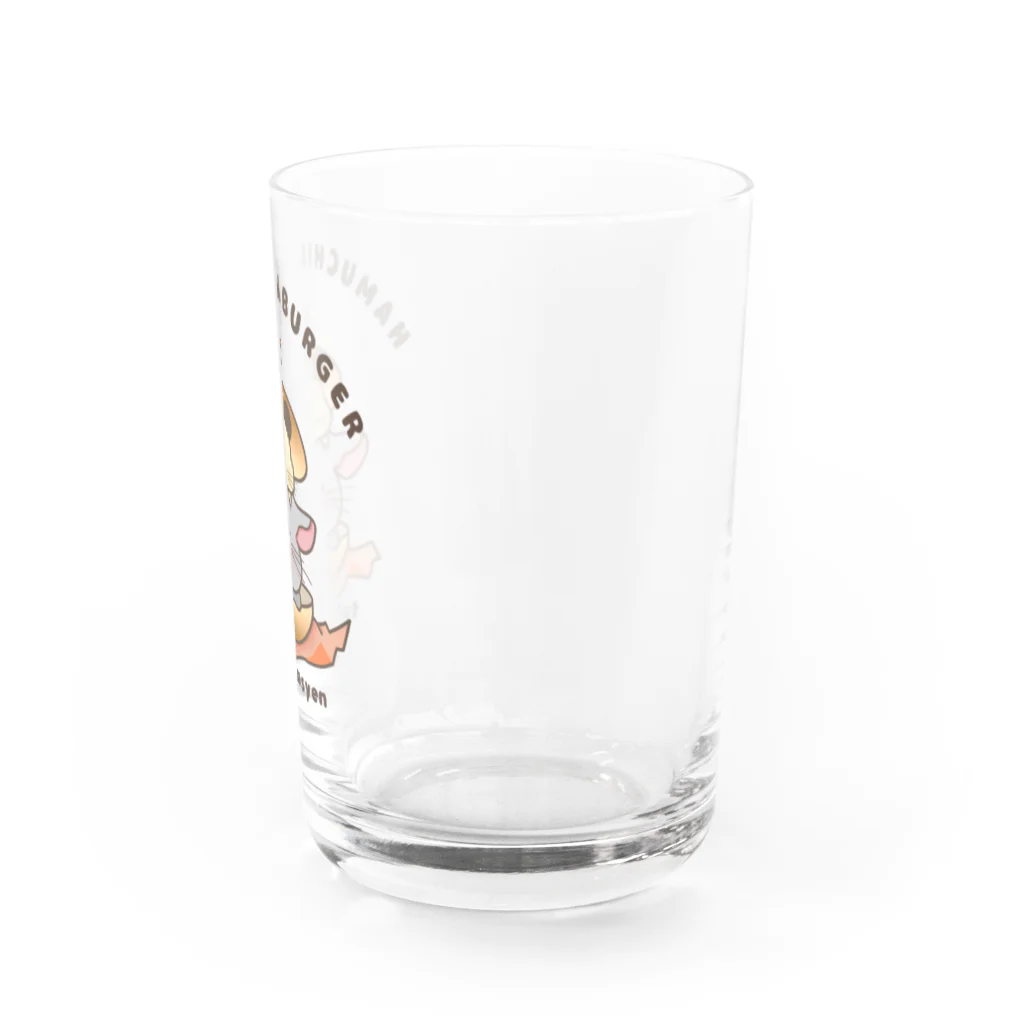 ハムスターとチンチラ kinchan_kohakuのはむちらバーガー(ハムスター、チンチラ) Water Glass :right