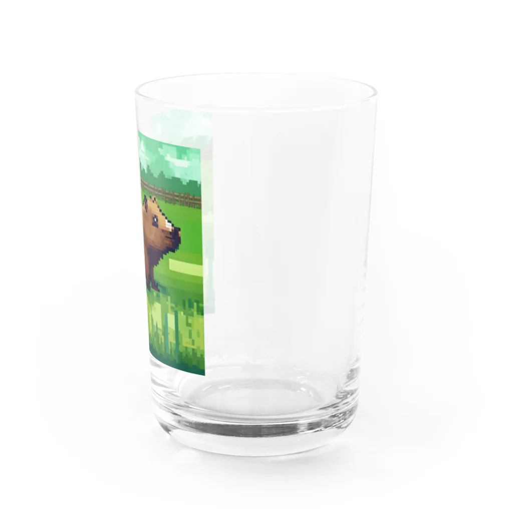 川島商店のカピバラ（草原） Water Glass :right