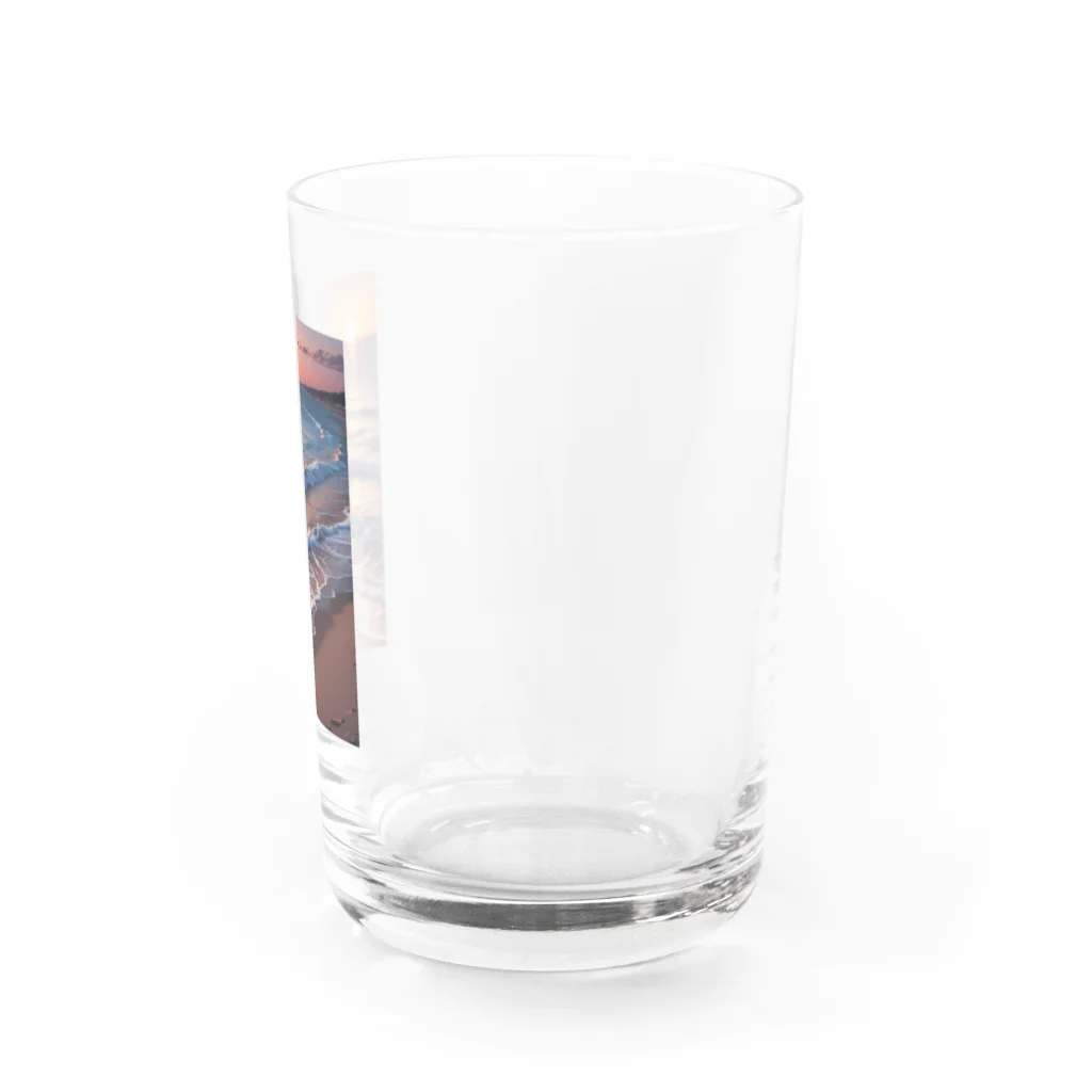 sawatchの浜辺の夕日 Water Glass :right