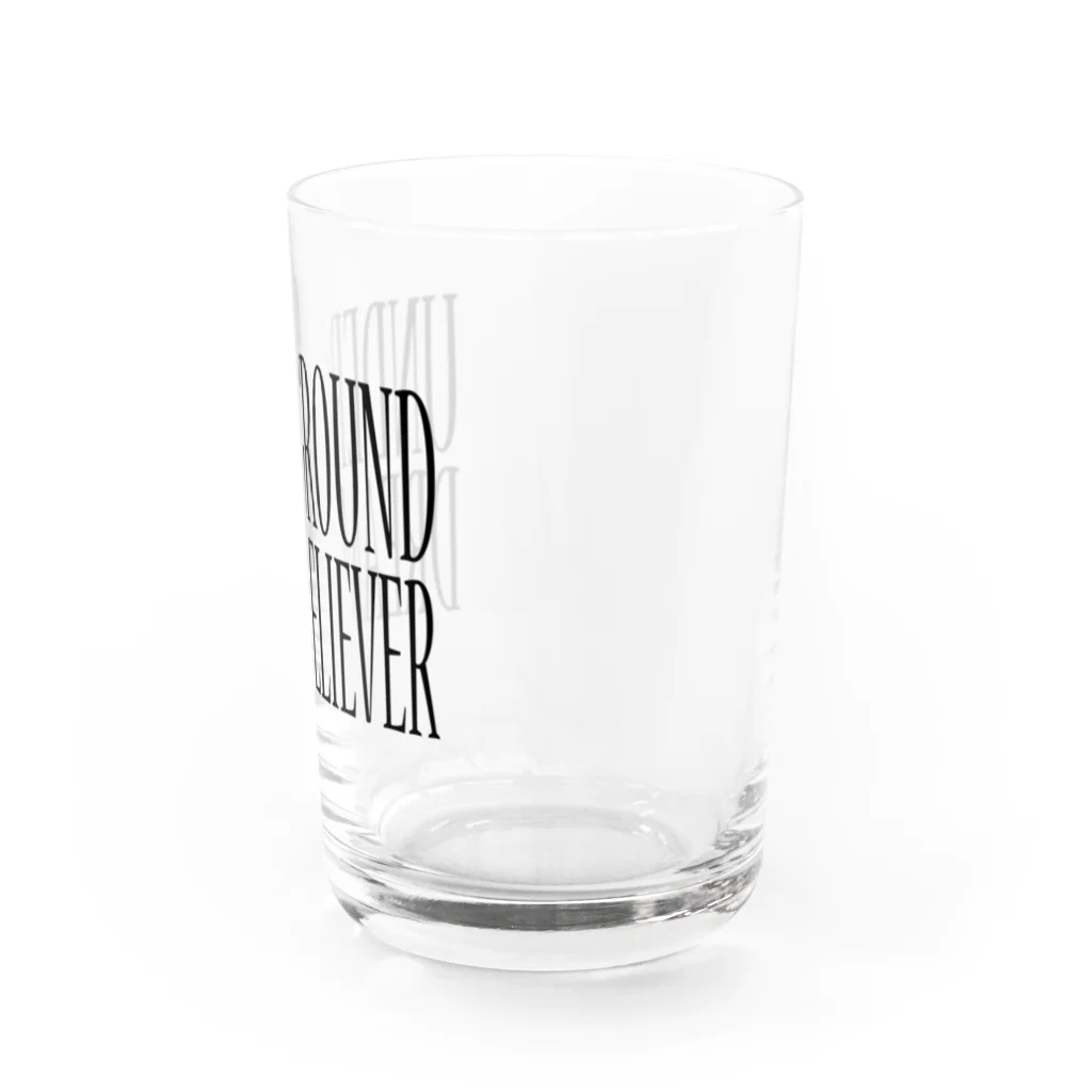 BLACK SHEEP ORIGIN SUZURI SHOPのUNDERGROUD DREAM BELIEVER Water Glass :right
