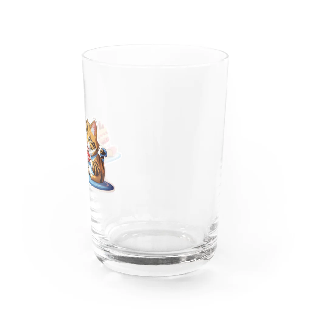 Auraのぱくぱくネコちゃん Water Glass :right