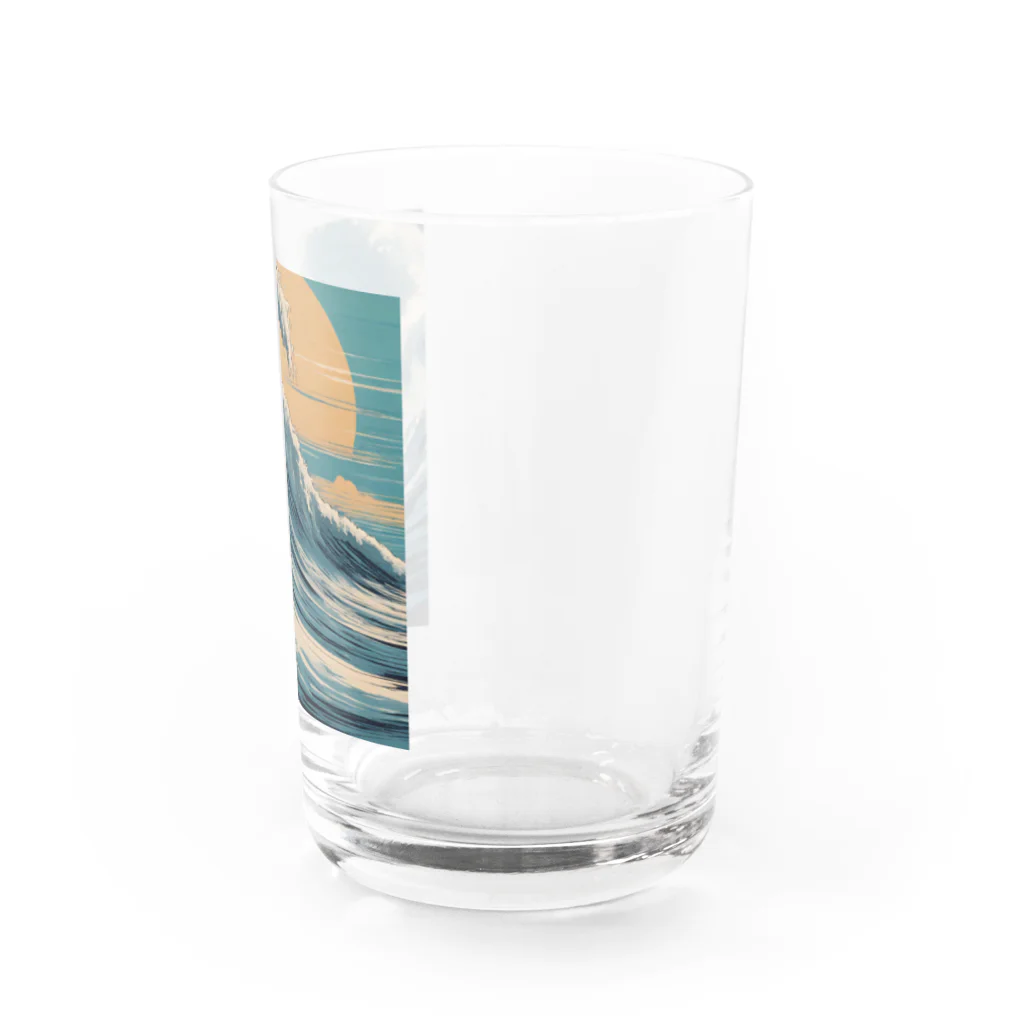 takotakoのクラシックサーフィン Water Glass :right