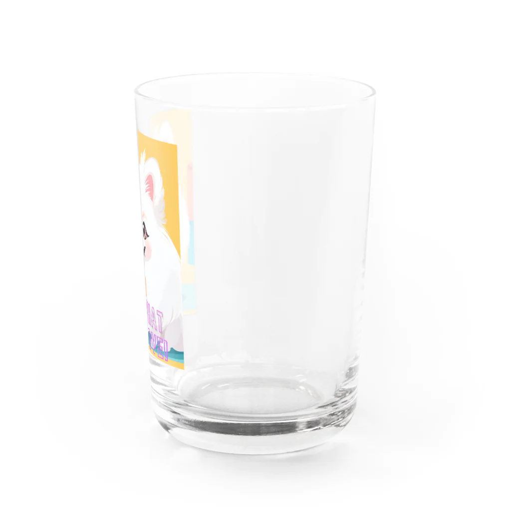 Pom-Dog'sの清楚系白ポメ　ポメ子 Water Glass :right